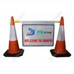 Roll Up Sign & Stand - Roll up sign  with velcro