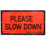 Roll Up Sign & Stand - Please Slow Down  Magic Roll Up Sign