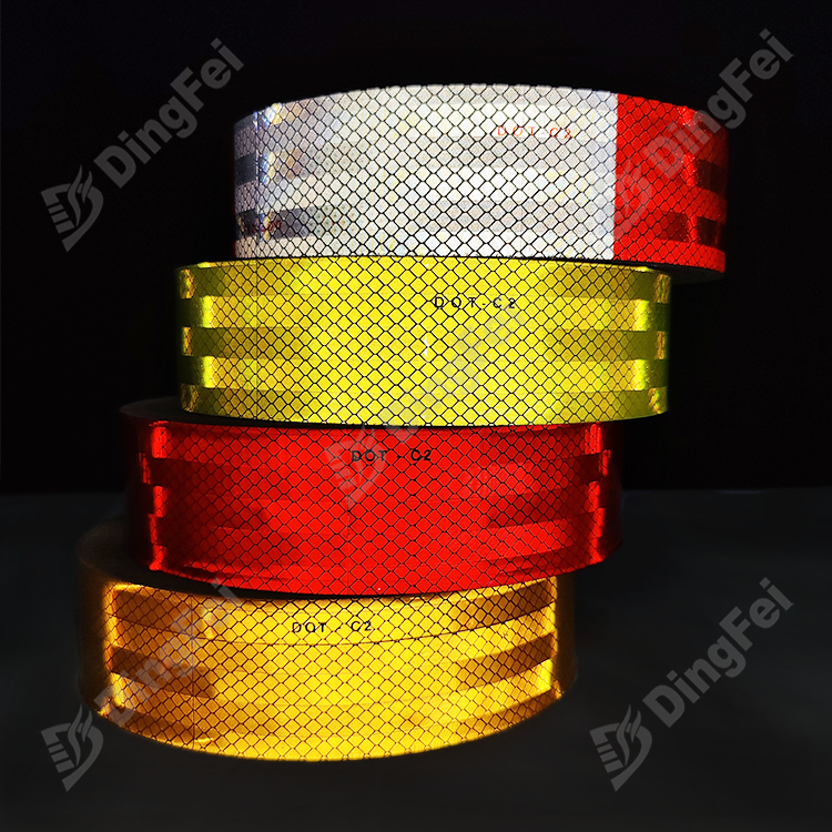 Customizable Dot C2 Red And White Trucks Trailer Safety Retro ECE 104r 00821 Reflective Tape - 