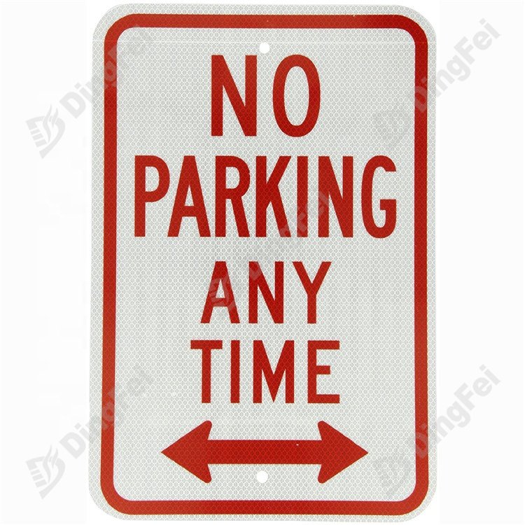 Aluminum Printable Reflective Street Stop Reserved No Parking Traffic Sign Board - 