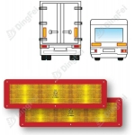 Reflective Aluminum Sign For Vehicle - Reflective Safety Warning Aluminum Rear Marking Plate For Vehicle