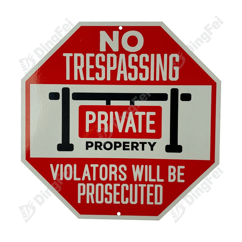 Reflective No Trespassing Signs - 